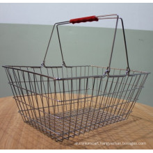 durable Metal Shopping Basket for Supermarket Retail Store